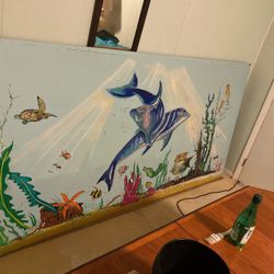 Painting, Hand Painted On Plywood 4x8