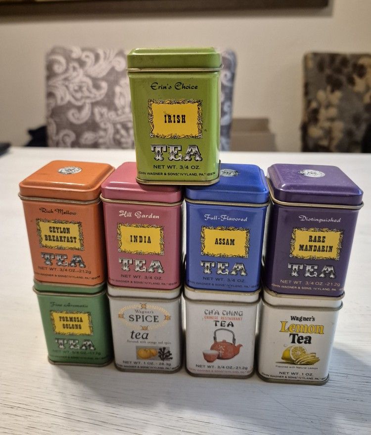 Vintage tea tins