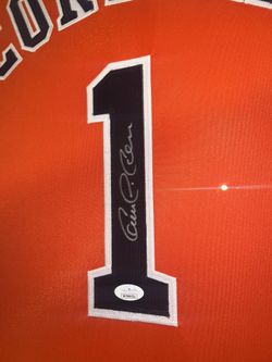 CARLOS CORREA SIGNED/FRAMED JERSEY 
