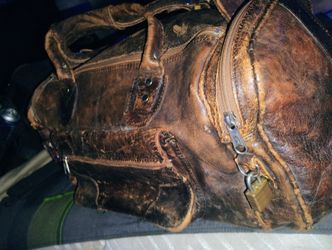 Very Old Buffalo Leather Duffel Bag