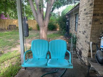 Antique metal swing