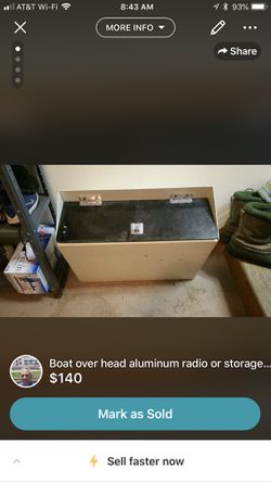 Boat hardtop radio / storage box all aluminum high quality built