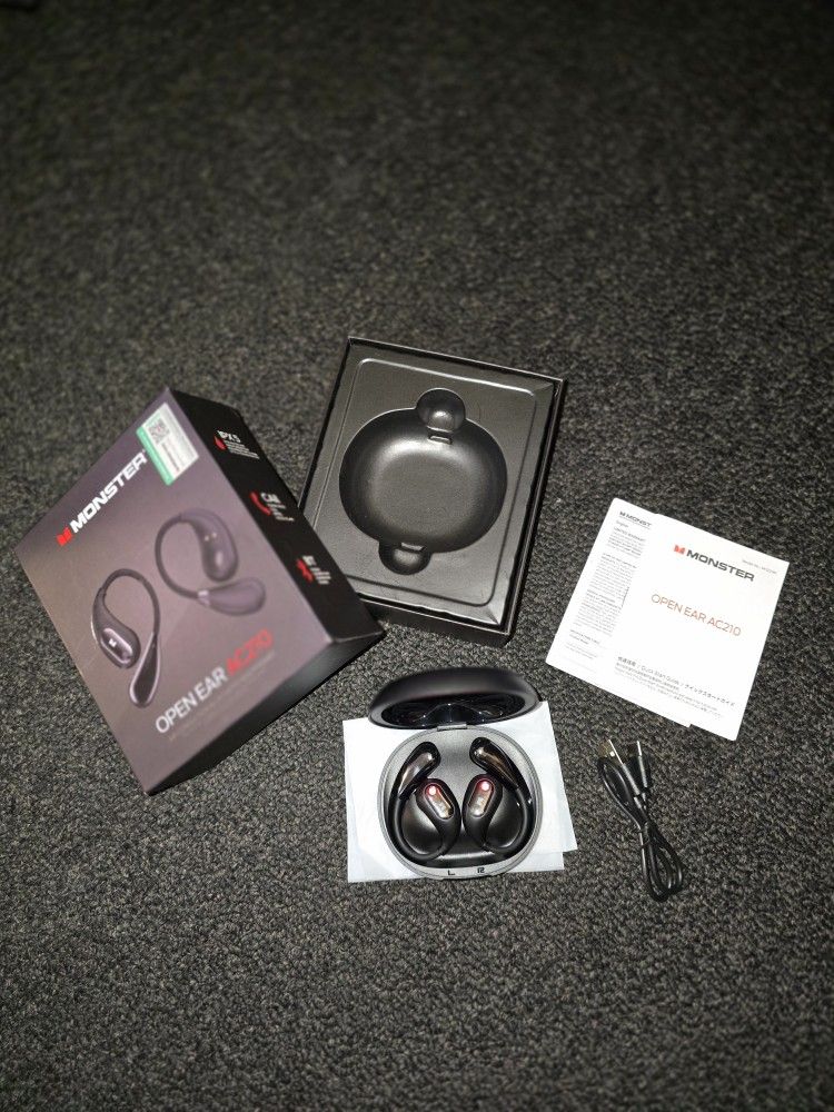 Monster Open Ear Wireless Bluetooth Earphones/ AC210***