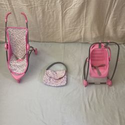 Baby Doll Stroller And Swing Set