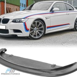 Fits 08-13 E90 E92 E93 M3 Front Bumper Lip Spoiler CRT Style Carbon Fiber