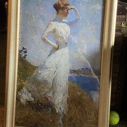 painting with wood frame 