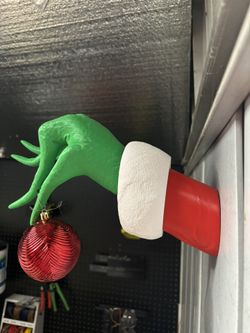 3D Printed Grinch Hand Christmas Decoration