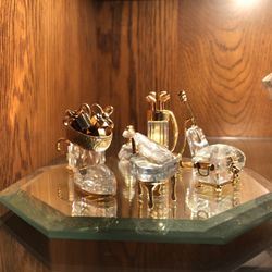Hundreds Of Swarovski Crystal Figurines Cute Animals And Disney With Gold