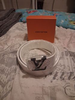 White designer belt
