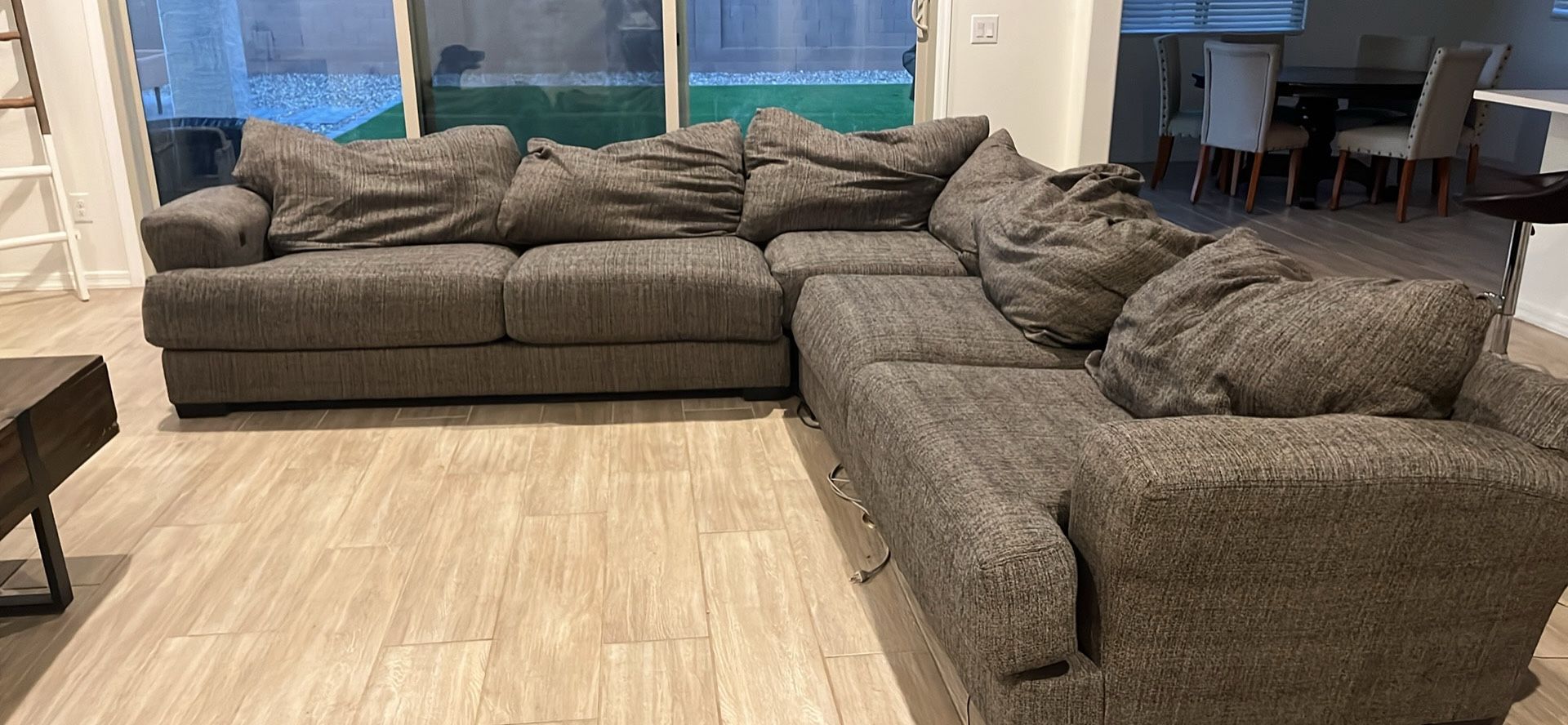 3 Piece Sectional Sofa With USB Ports