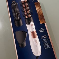 New Conair Double Ceramic 3-in-1 Hot Air Brush, Dry as You Style