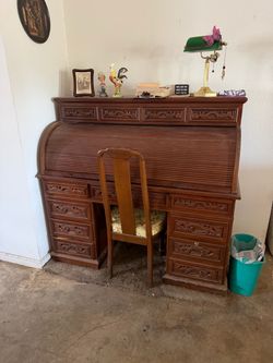Beautiful Teak Rolltop Desk
