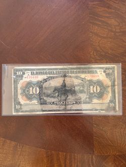 El Banco del Estado de Chihuahua 10 Pesos Banknote