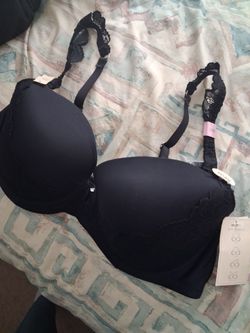 Black Lace Trim Multiway Bra 36D