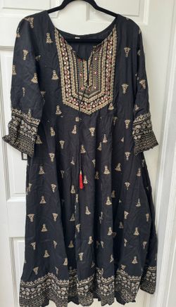 Long embellished cotton maxi dress* brand new*