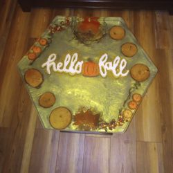 Beautiful Inspired Epoxy Fall Table 