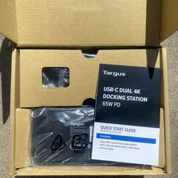 Targus USB-C Dual 4k Docking Station 65W PD
