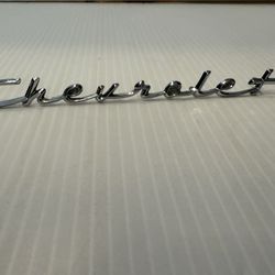 CHEVY CHROME CHEVROLET SCRIPT ON DASH  (Parts)
