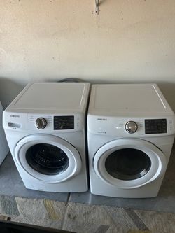 White Front-Load Washing Machine