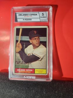 1961 Topps #435 Orlando Cepeda Error baseball card MGS 5 EX
