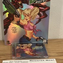 SPACE BUNNIES MUST DIE! Ripcord Big Box PC Game Mint Disc Open Box