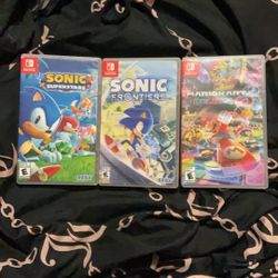 Switch Games Sonic Superstars Sonic Frontiers Mario Kart8 Deluxe