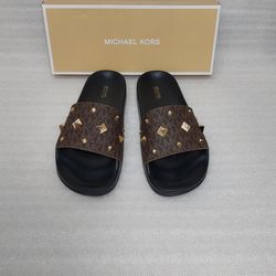 Michael Kors Designer Sandals Slides. Brand New In Box. Size 9 Women's Shoes 