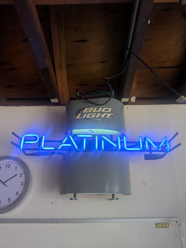 Bud Light Platinum Neon Sign