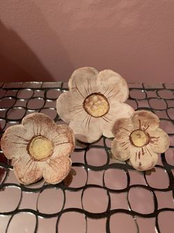 Vintage shabby chic Flower ceramic pendants/ornaments
