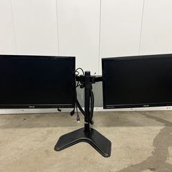 Dual monitors and stand