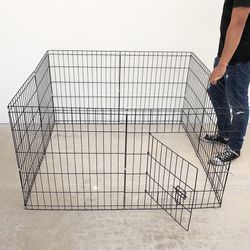 $39 (Brand New) Foldable 24” tall x 24” wide x 8-panel pet playpen dog crate metal fence exercise cage 