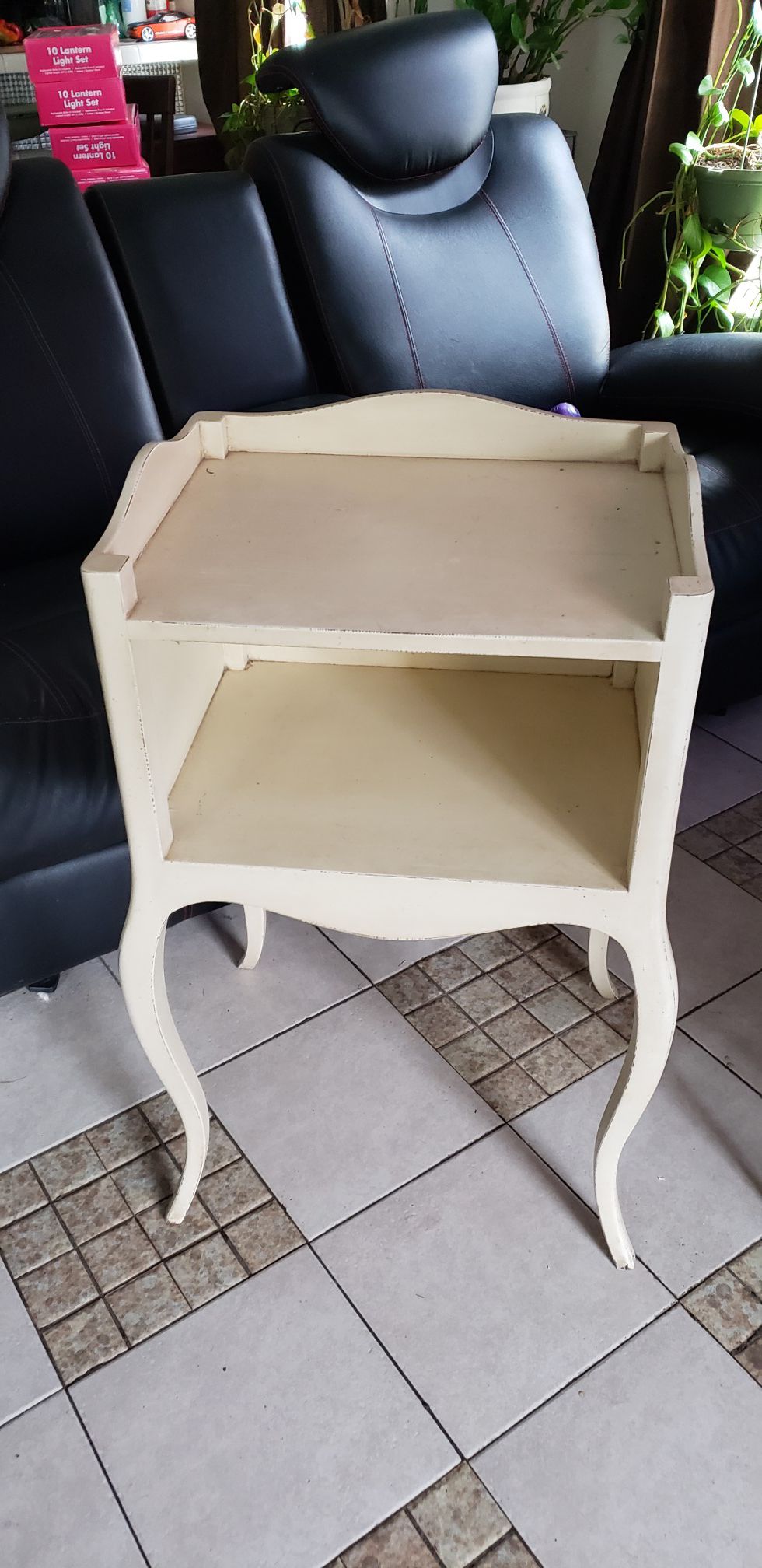 Ivory colored antique table, or desk