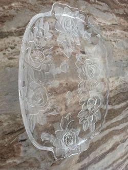 Vintage Mikasa "Studio Nova" crystal serving platter