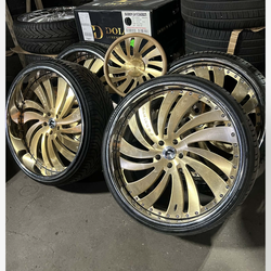 26 Inch Forgiato Wheels Tires Steering Wheel