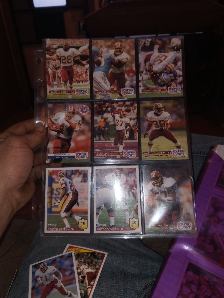 Redskins Pro Set Fleer Topps
