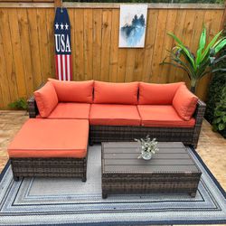 Beautiful Outdoor Sectional With Table 