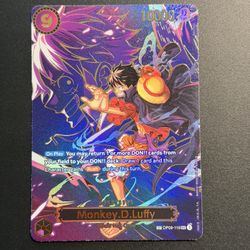 One Piece Monkey D. Luffy SP - OP09-119 OP13 Gold Foil English Card