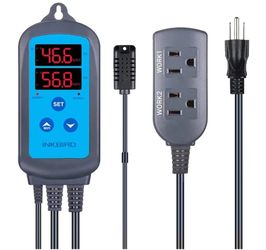 Inkbird Digital Wi-Fi Humidity Controller IHC-200 Dual Outlet Pre-Wired Humidistat