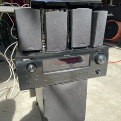Definitive Technology Speakers Subwoofer and Denon Receiver  