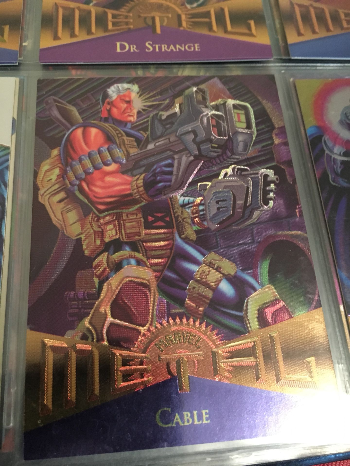 Cable marvel Cards and two bonus Cable Comics!! Fantastic condition!!
