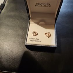 Heart shaped diamond earrings