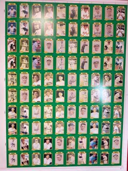 1987 Hygrade All Time Greats Uncut-Sheets (100) cards total $30 ea. Excellent Cond. Price is firm TY