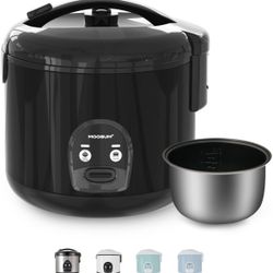 10-Cup Uncooked Rice Cooker & Food Steamer - Ceramic Coating Non-Toxic Inner Pot, One-Touch Multifunction for Rice/Sauté/Yogurt, Dishwasher Safe, 3-10