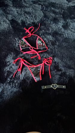 red and black cherry rhinestone dance outfit