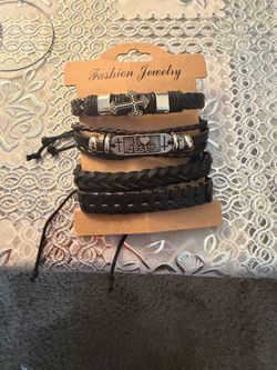 Men’s Fashion Black bracelet $7 each $5 each