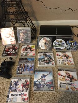 PS3 with all these games plus HDMI cable,controller