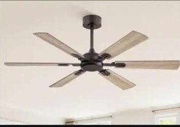 Ceiling Fan 52 in  No Light 6 Speeds, Remote, Quiet Motor, Dual Colors