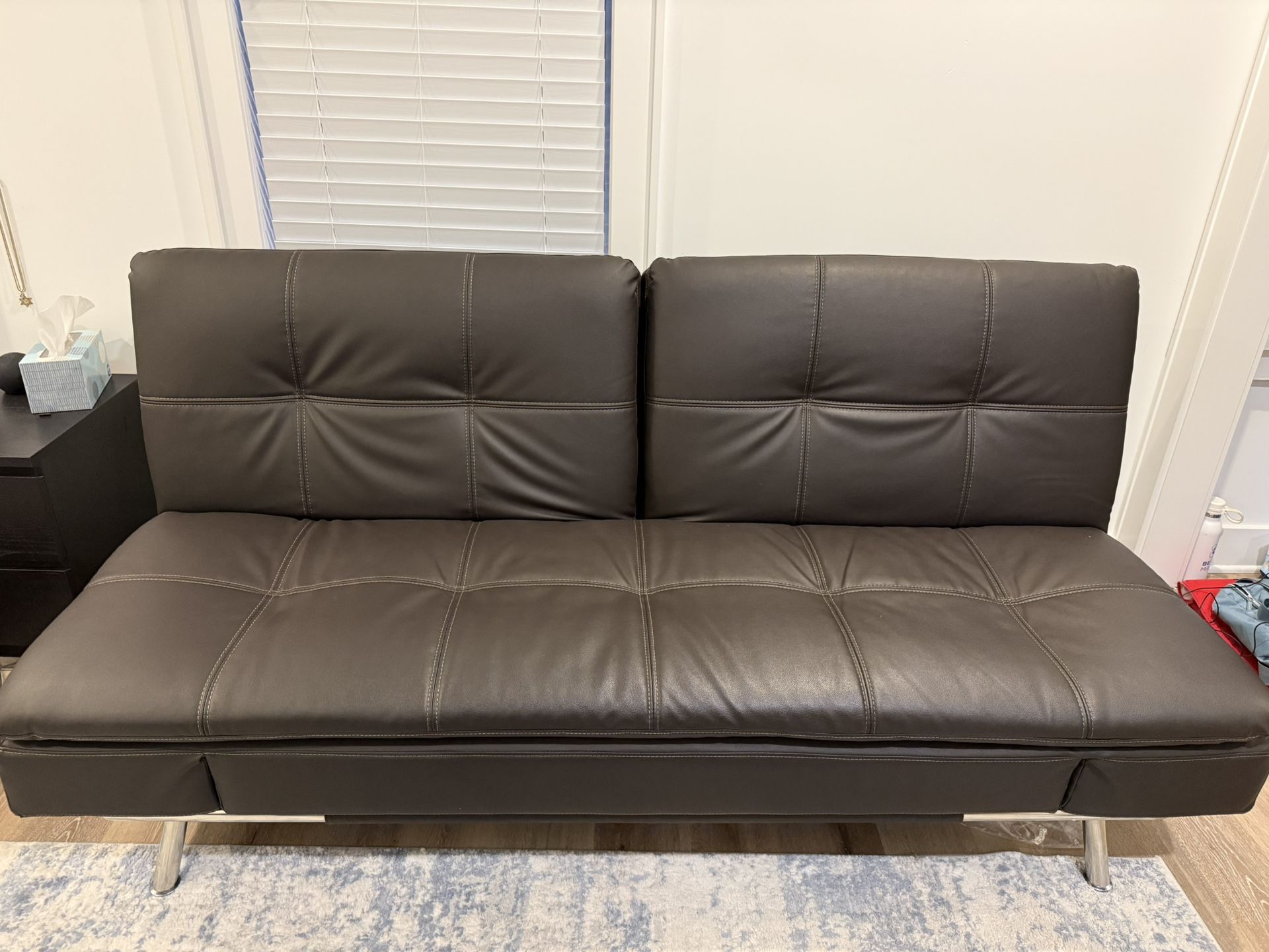 Modular Faux Leather Sofa