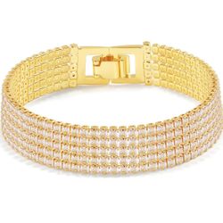 Women’s Tennis Bracelet – Sleek CZ Line Bracelet, Fits 6.0"–7.2" Wrist