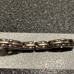 Gold-plate and silver-plate bracelet